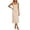 Beige, variant on Womens Adjustable Spaghetti Strap Nightgown Crewneck Long Sleepwear