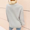 thumbnail image 3 of Gibobby Casual Suéter para Mujer, Suéter de punto suave con cuello redondo para mujer(Gris,G), 3 of 5