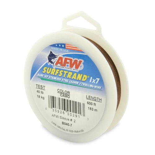 AFW B0200 Surfstrand Bare 1x7 Stainless Steel Leader Wire 20 lb