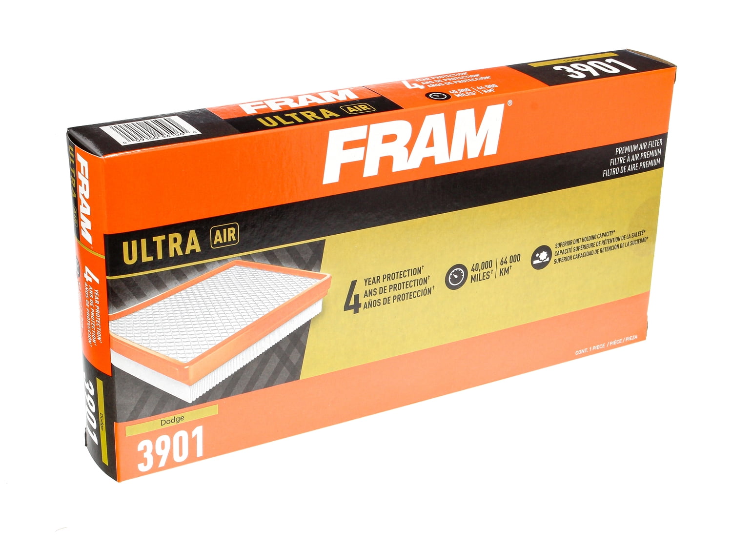 FRAM Ultra Premium 40,000 Mile Air Filter, 3901 for Select Dodge Vehicles