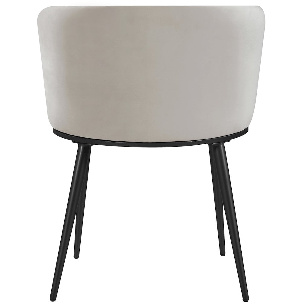Meridian Furniture Skylar Cream Velvet Dining Chair (Set of 2)