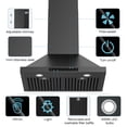 thumbnail image 2 of VIKIO 30 inch Ducted 900-CFM Black Wall-Mounted Range Hood with LED Lighting, 2 of 11