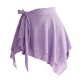 thumbnail image 4 of ZHOGXU Sheer Yoga Skirts For Womens With Built In Underskirt Elastic Waist Asymmetrical Tie Waist Ruffle Hem Party Club Wear, 4 of 4