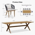 thumbnail image 6 of PURPLE LEAF 11 Pieces Patio Dining Set, Rectangular Aluminum Outdoor Table and 10 Wicker Chairs with Cushions for Garden Kitchen and Porch, Teak, 6 of 11