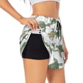 thumbnail image 2 of Bixox Women's Cute Turtle pattern 2 in 1 Running Shorts - Lightweight Athletic Workout Gym Yoga Shorts Liner with Pockets - Large, 2 of 7