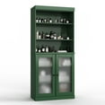 thumbnail image 3 of 100% Solid Wood 32" Bathroom Cabinet with Frosted Glass Doors and Adjustable Shelves, 3 of 4