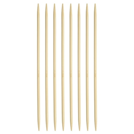 Uxcell 8Pcs Bamboo Knitting Needles Double Pointed Size US 6(4mm) 7.9 Inch