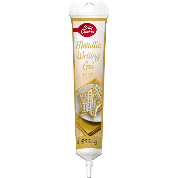 Betty Crocker Premium Dessert Decorating Gel, Metallic Gold, 1.2 Ounces