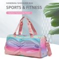 thumbnail image 2 of Bolsa de gimnasio colorida para mujer, bolsas de Fitness de viaje para zapatos, bolso de hombro para deportes al aire libre, bolso de estudiante, bolsos húmedos secos diarios, paquete de Yoga de lona Fivean unisex, 2 of 2