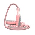 thumbnail image 1 of Cuerda para saltar de algodón ajustable, cuerda para saltar con peso para mujeres, adultos y niños, ejercicio atlético, cuerda para saltar (rosa) JM, 1 of 3