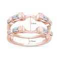 thumbnail image 2 of Baguette & Round White Cubic Zirconia Enhancer Guard Ring 14K Rose Gold Ring Size - 9.5, 2 of 10