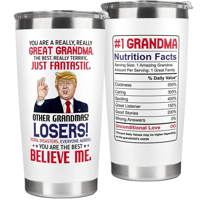 Vaso UMACVN de acero inoxidable, 600 ml, regalo para abuela, 20 onzas
