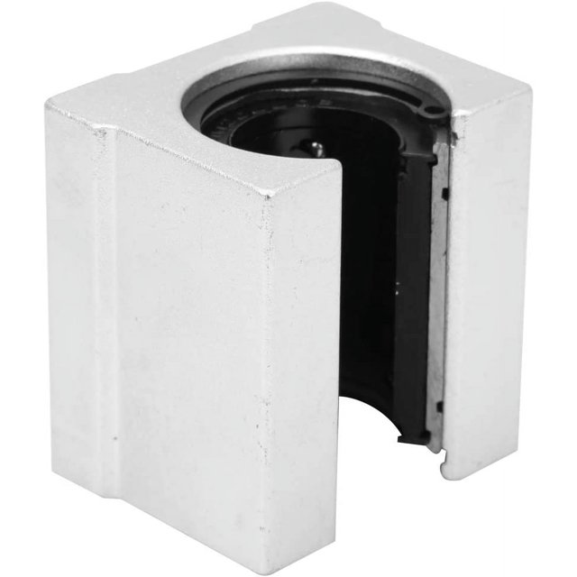 Bloque lineal de deslizamiento de rodamiento, 2PCS SBR20UU Bloque de movimiento lineal de aleación de aluminio de deslizamiento lineal abierto
