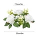 thumbnail image 3 of Candelabro de Rosas de San Valentín - Centro de mesa de flores artificiales rosas, rojas y blancas para decoración de bodas, mesas y ventanas, 3 of 6
