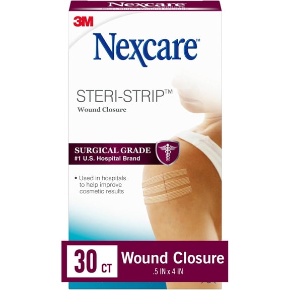 Nexcare Steri Strip Skin Closure 1/4 X 4 Inches - 30 Count