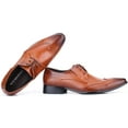 thumbnail image 3 of Mio Marino Men’s Slick Wingtip Leather Dress Shoes, 3 of 6