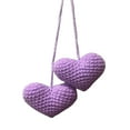 thumbnail image 2 of sunsanly Crocheted Heart Pendant Double Hearts Hanging Decoration Love Heart Pendant String for Car Mirror Curtains Bags Keychains, 2 of 8