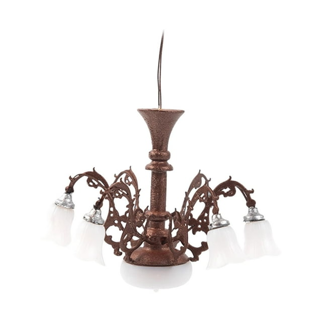 Lámpara de luz de techo perfke 1/87 modelo de lámparas de ferrocarril bronce