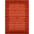 thumbnail image 1 of Unique Loom La Jolla Collection Tone Traditional Area Rug, 7 x 10 Feet, Orange/Burgundy, 1 of 2