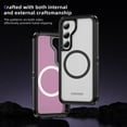 thumbnail image 6 of Magnetic for Samsung Galaxy S23 Case,Compatible with MagSafe,Military Grade Dropproof Translucent Matte Hard Back Soft Edge Anti-Fingerprint Protective Case for Samsung Galaxy S23,Black+Clear, 6 of 9