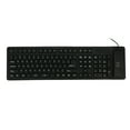 thumbnail image 4 of 108 Keys USB Silicone Flexible Foldable Keyboard Waterproof Dustproof USB Silent Keys For Laptop Desktop Keyboard Black, 4 of 7