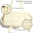 thumbnail image 4 of DALIX 22" Extra Large Cotton Canvas Zippered Shopping Tote Grocery Bag in Natural, 4 of 6