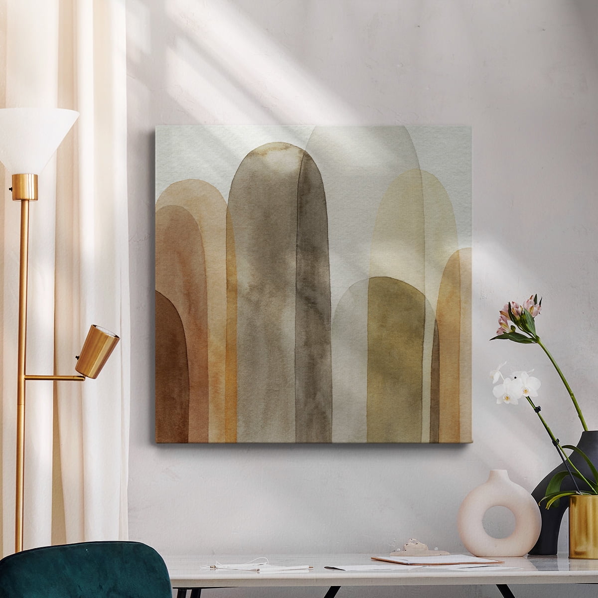 Wexford Home Desert Watercolor Arches I-Premium Gallery Wrapped Canvas, 40" x 40" - Ready to Hang