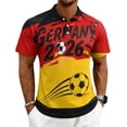 thumbnail image 2 of 2026 Soccer Cup Jersey for Men, Polo Collar Short Sleeve National Flag & Ball Graphic Top - Breathable Fan Shirt for Match Day & Casual Wear Yellow L, 2 of 5