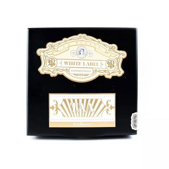 La Palina Figurado Connecticut White Label Wood Cigar Box 6.5" x 6.25" x 2.75"