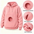 thumbnail image 4 of Unisex Pet Pouch Hoodie,Fall Soft Kangaroo Pullover Sweatshirt with Big Size Front Dog & Cat Carrier Hoodies, 4 of 4