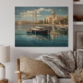 thumbnail image 2 of Designart "The Mediterranean Harbor of Valencia, Spain II" Nautical & Beach Print on Natural Pine Wood, 2 of 5