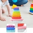 thumbnail image 4 of MERIGLARE Baby Stacking Toy Rainbow Color Recognition Fun Educational Sensory Learning Toy Stack Rings for Children Ages 6+ Months Boys pink, 4 of 8