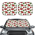 thumbnail image 2 of Haiem Hand Drawn Strawberry Car Windshield Sun Shade (2 Pieces) Foldable Windshield Sun Shade Car Accessories for Truck SUV Pickup-Small, 2 of 7