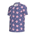 thumbnail image 2 of Balery Cute Pig Printed Men’s Short Sleeve Polo Shirt, Midweight Men's Shirt,Golf Polo shirts -Small, 2 of 9