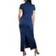 thumbnail image 3 of Jess por Meiko Vestido de Mujer Esculpido con Cuello en Llave y Cuello Mock Bodycon Maxi Vestido M Azul Marino, 3 of 6