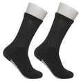 thumbnail image 5 of Diabetic Socks Unisex - Men's and Women Non Skid Hospital Loose Fitting Design, Physician Approved Slipper Socks With Gripper Bottoms - 3 Pack - Gripper socks (Black Skid 3, 10-13), 5 of 5