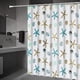 thumbnail image 1 of Cortina de ducha antimoho - Cortina de ducha extralarga con ganchos en U, antibacteriana, impermeable - L180*H200, 1 of 5