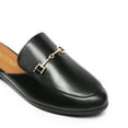 thumbnail image 3 of BURUDANI Women Buckle Backless Flats Mules Slip-On Dressy Casual Loafer Slides Comfort Shoes, 3 of 7