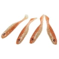 thumbnail image 5 of BIMZUC Soft Bait T Tail Lure AR48 Swimbait 75mm / 2.95 inches 3.2g / 0.11 oz Artificial Tackle for Fisherman Seawater Freshwater Fishing - Orange Color, 5 of 9