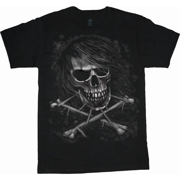 Winged Skull T-shirt Men's Tee Black