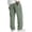 Green, variant on Men Drawstring Waist Vertical Thick Corduroy Multi Patch Cargo Straight Pants Warm Vintage Autumn Winter Street Loose Fit Trousers Black S