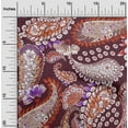 thumbnail image 2 of oneOone Cotton Flex Chocolate Brown Fabric Asian Paisley Quilting Supplies Print Sewing Fabric By The Yard 40 Inch Wide, 2 of 4