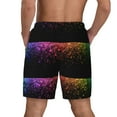 thumbnail image 2 of Rocae Colorful Sparkling for Men's Swim Trunks Quick Dry With Two Side Pockets and One Lined Patch PocketMedium, 2 of 9