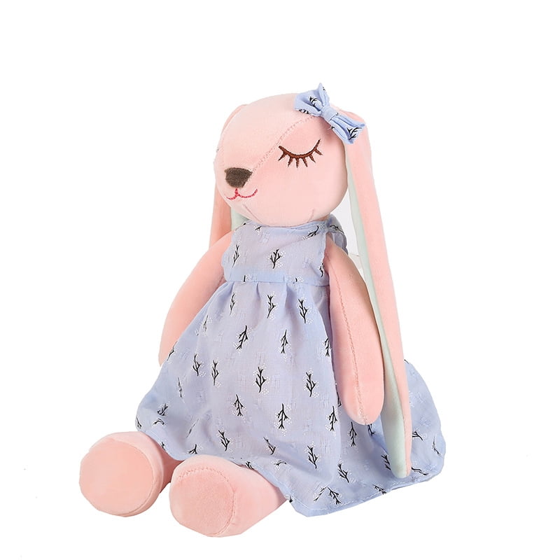Personalized Bunny Doll Easter Rabbit Dolls with Long Ears, Plush Doll    Birthday Gift Easter Basket Stuffer(pink)
