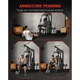 thumbnail image 4 of Home Gym Equipment Machine, Full Body Workout Machine with 150LBS Weight Stack, All in One Multifunctional Exercise Station for Home Fitness and Strength Training, 4 of 9