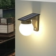thumbnail image 6 of Solar Lights Outdoor Porch Wall Lights, Waterproof Round Outdoor Sconce Lights for House Patio Front Door Entryway - White Light, 6 of 6