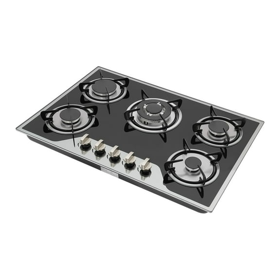 CNCEST 5 Burners Built-in Gas Stove LPG / NG Countertop Gas Stove Gas Cooktop 30"x20"