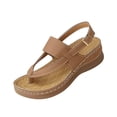 thumbnail image 2 of Willtoo Women's Wedge Sandals Adjustable Buckle Open Toe Slingback Shoes Summer Comfortable Walking Orthopedic Sandals, 2 of 7