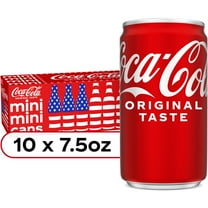 Coca-Cola Mini Soda Pop Fridge Pack, 7.5 fl oz Cans, 10 Pack