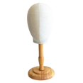thumbnail image 1 of Cabeza de maniquí antigua para pelucas, soporte de pie para joyas y gafas Madera mediana, 1 of 6